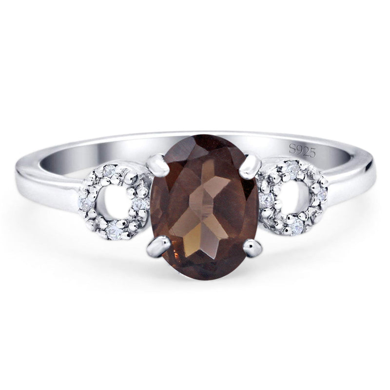 Art Deco Oval Natural Stone Filigree Ring