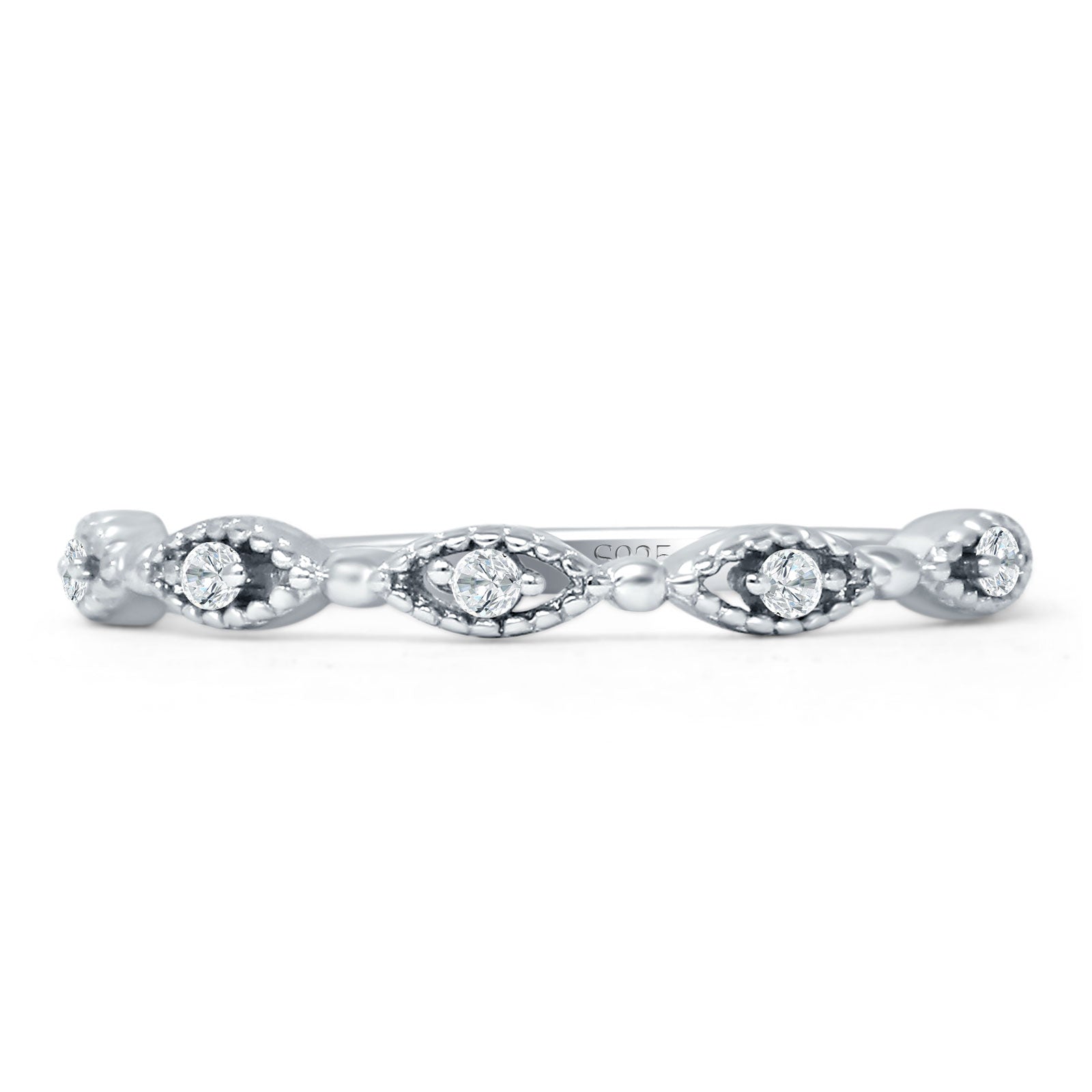 Half Eternity Marquise Ring