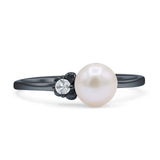 Pearl Solitaire Ring