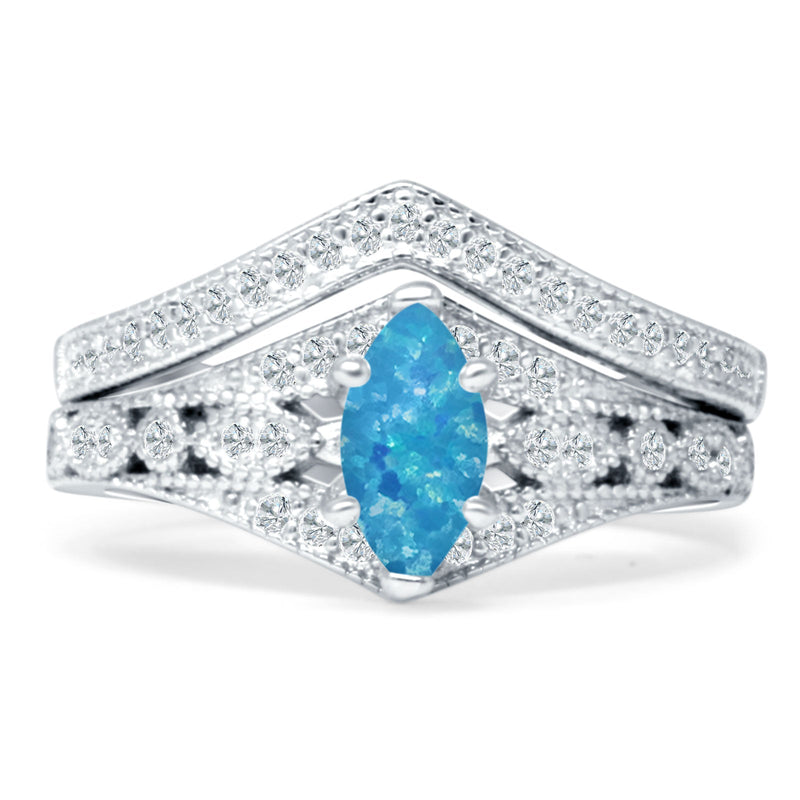 Two Piece Marquise CZ Ring