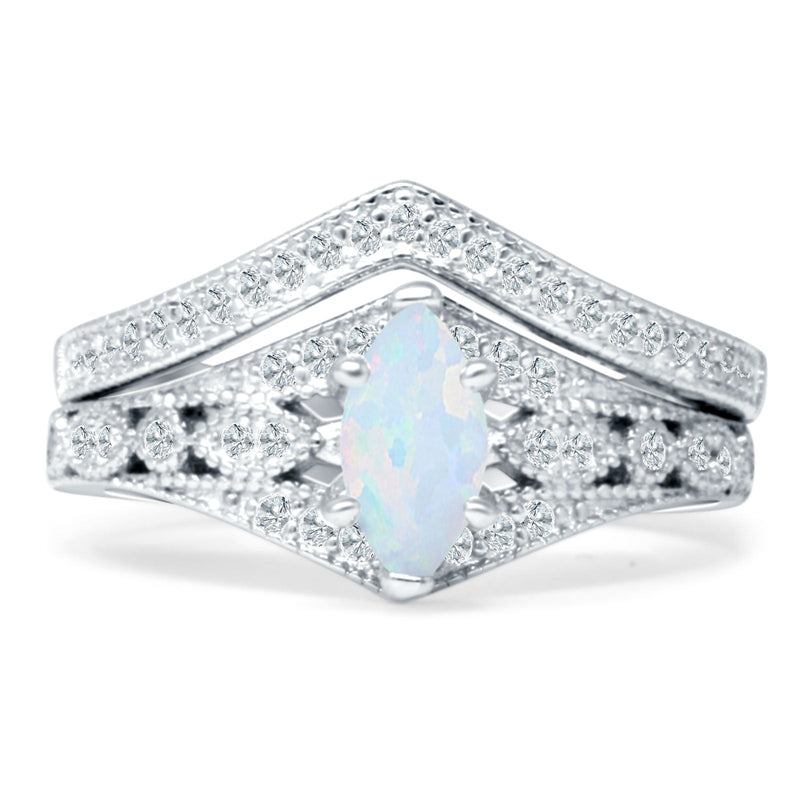 Two Piece Marquise CZ Ring