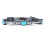 Heart Turquoise Full Eternity Band.