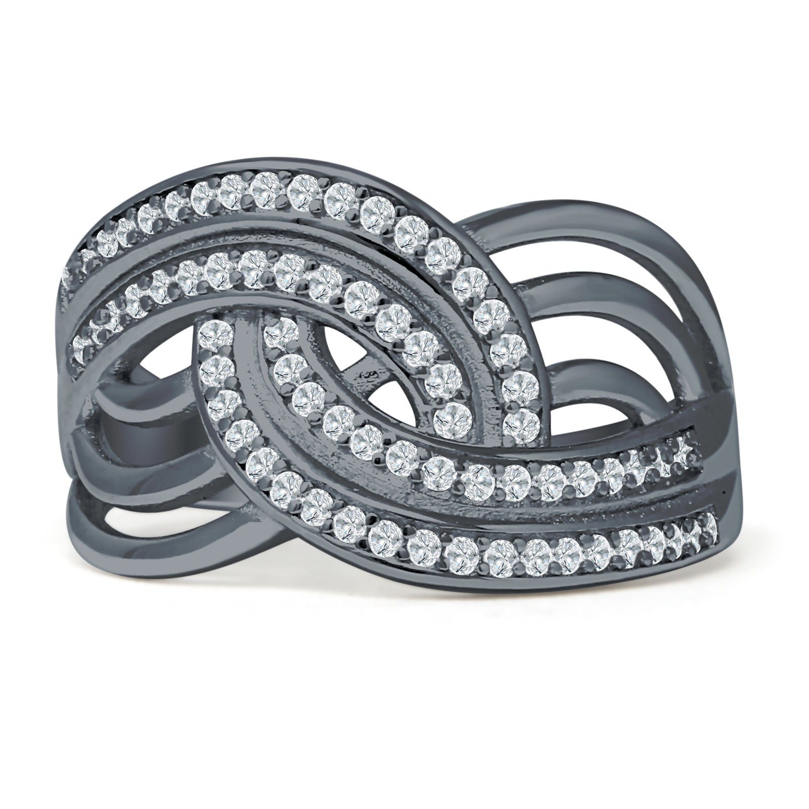 Crossover Stackable Ring
