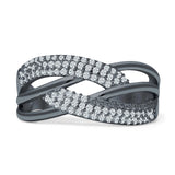 Crossover Ring Stackable Band