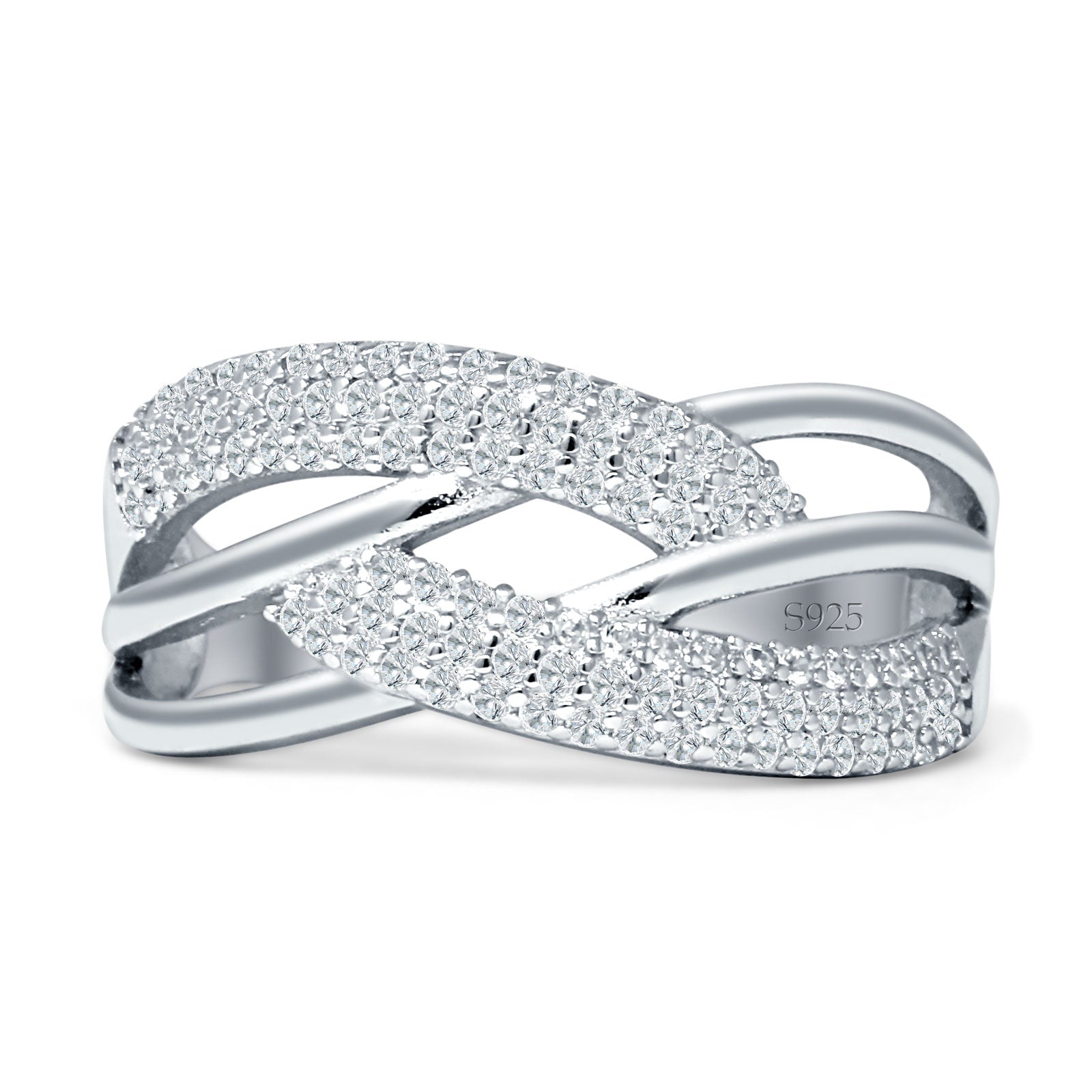 Crossover Ring Stackable Band