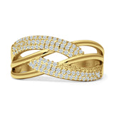 Crossover Ring Stackable Band