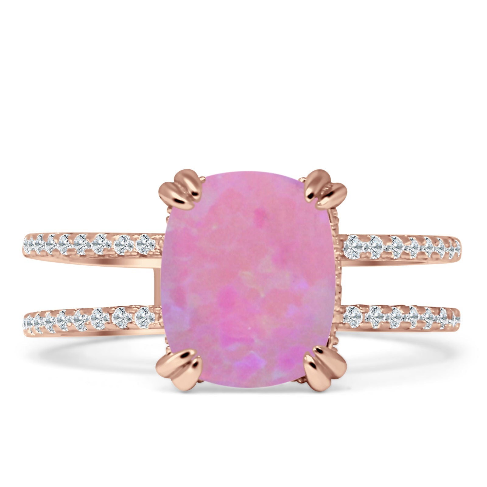 Cushion Cut CZ Ring
