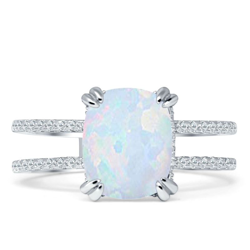 Cushion Cut CZ Ring