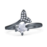 Whale Tail & Star Ring