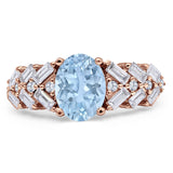Oval Natural Stone Wedding Cocktail Ring