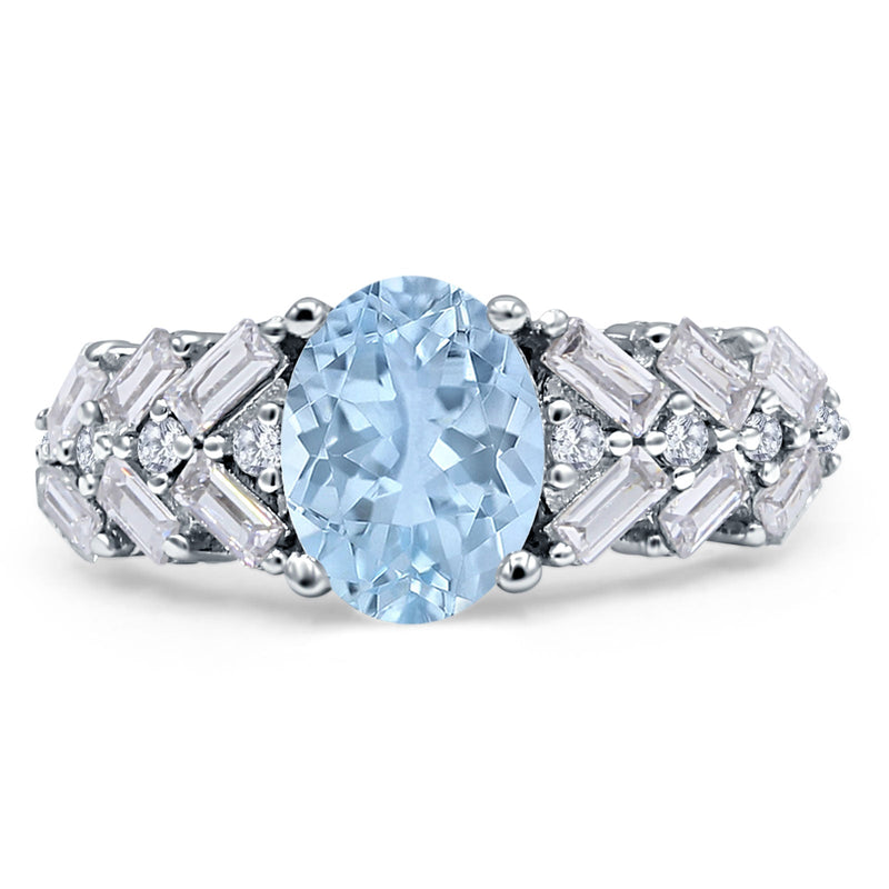 Oval Natural Stone Wedding Cocktail Ring