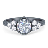 Vintage Style Round Natural Stone Filigree Ring