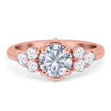 Vintage Style Round Natural Stone Filigree Ring
