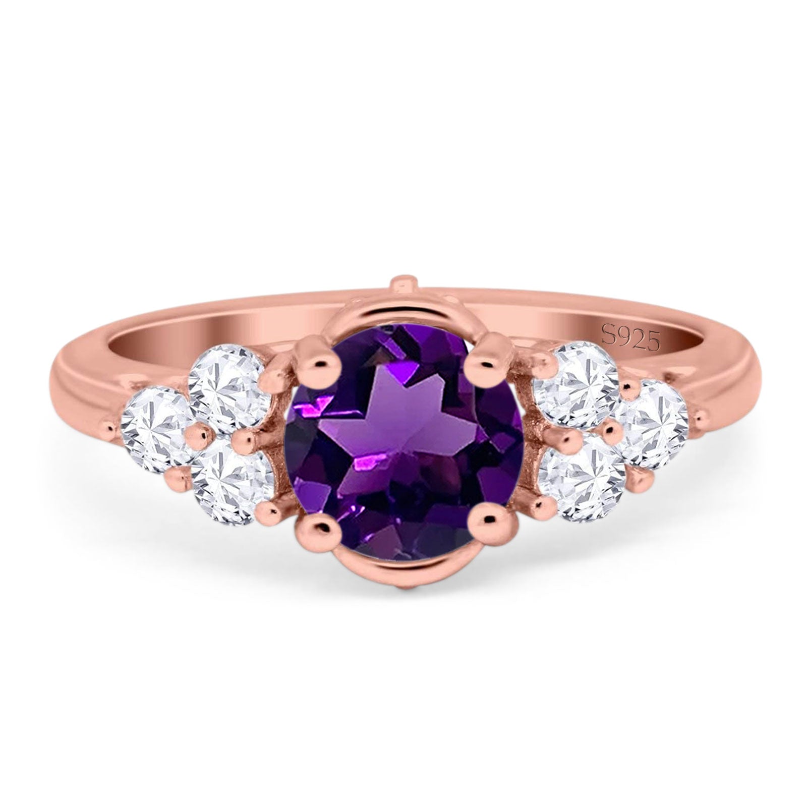 Vintage Style Round Natural Stone Filigree Ring