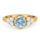 Vintage Style Round Natural Stone Filigree Ring