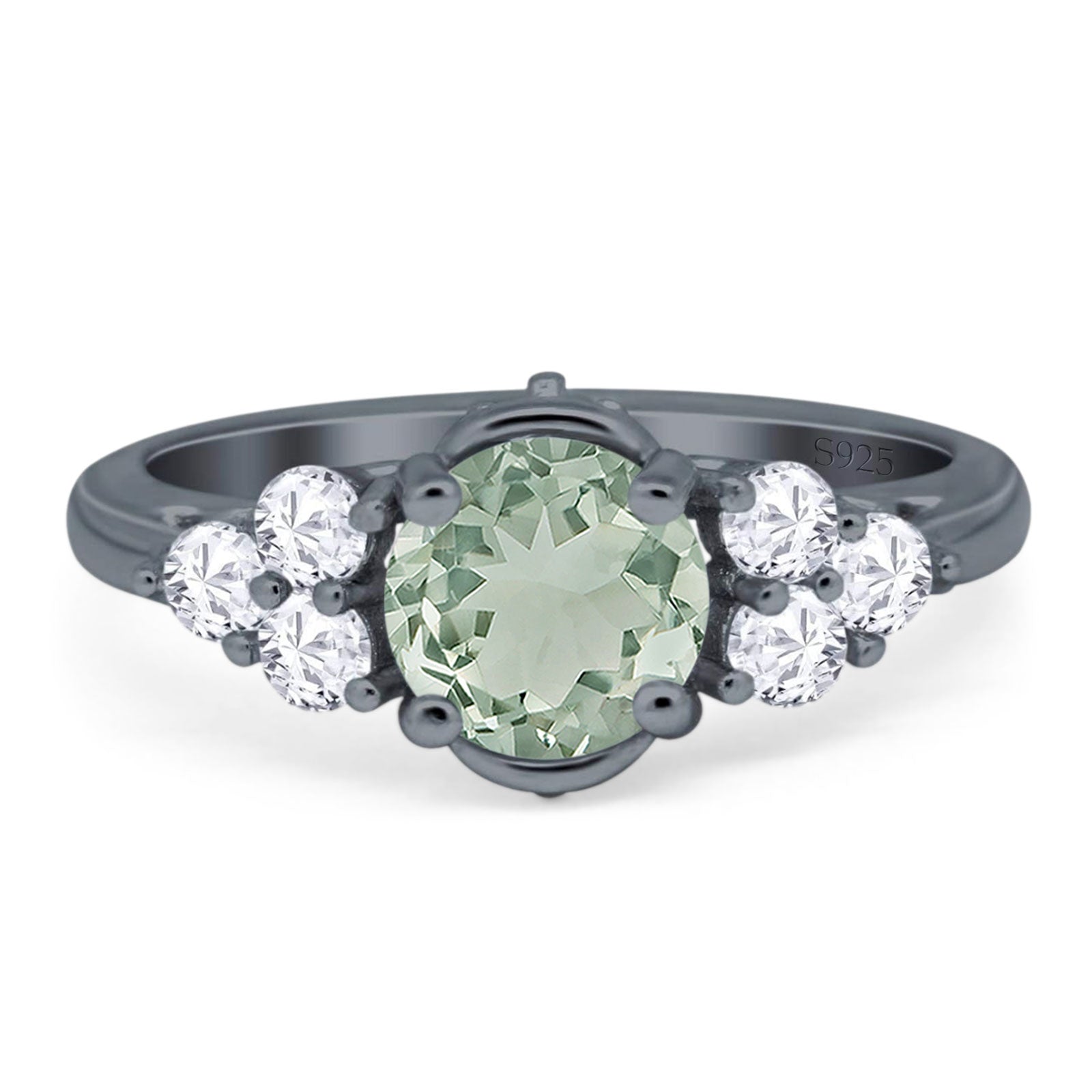 Vintage Style Round Natural Stone Filigree Ring