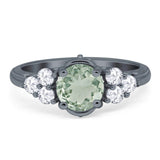 Vintage Style Round Natural Stone Filigree Ring