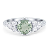 Vintage Style Round Natural Stone Filigree Ring