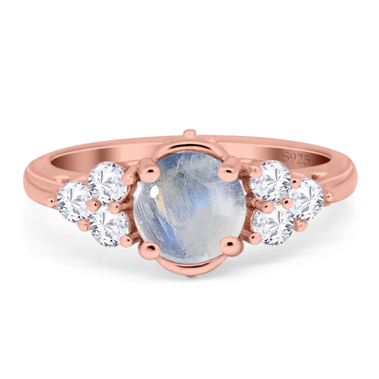 Vintage Style Round Natural Stone Filigree Ring