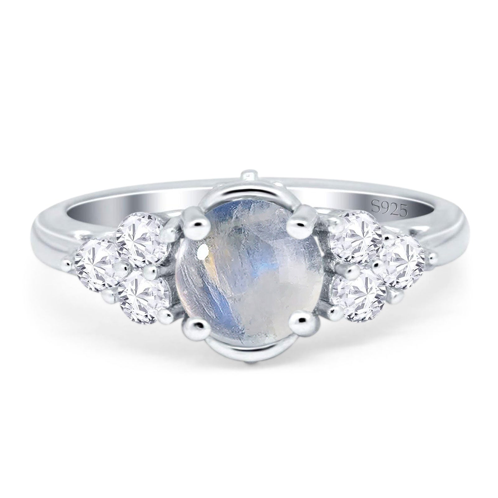 Vintage Style Round Natural Stone Filigree Ring