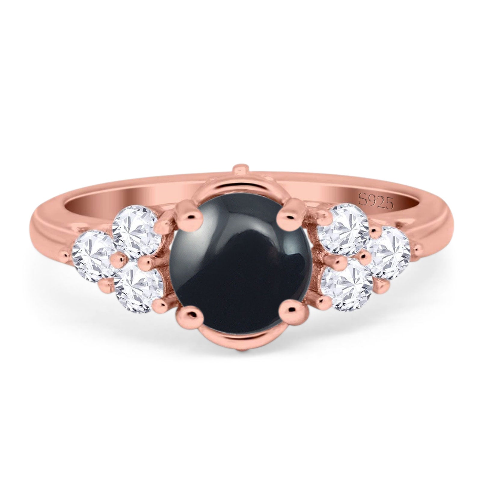 Vintage Style Round Natural Stone Filigree Ring