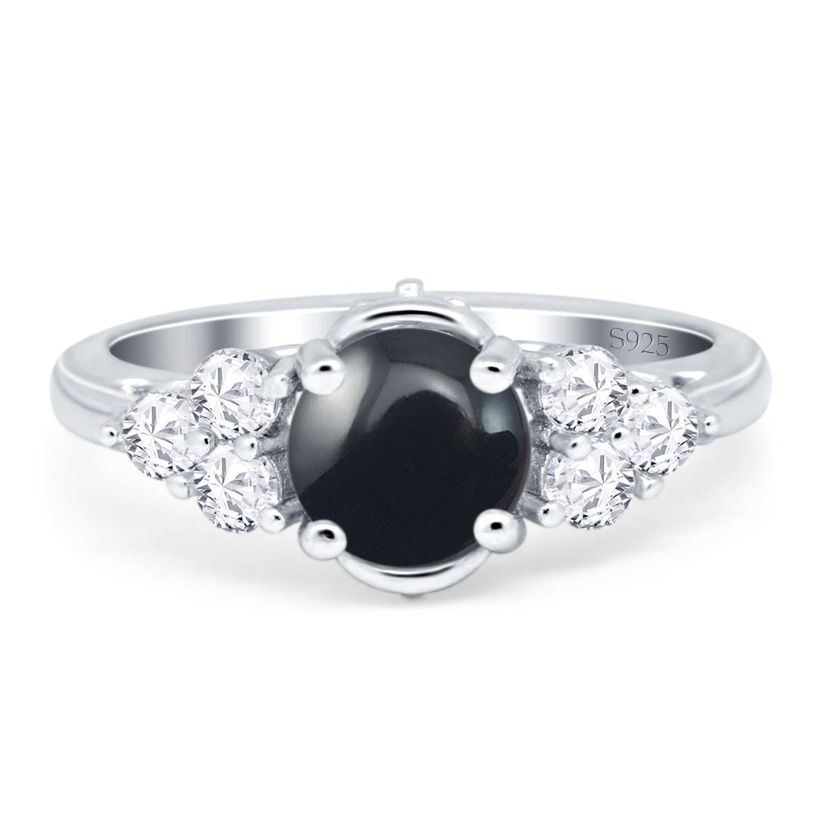 Vintage Style Round Natural Stone Filigree Ring