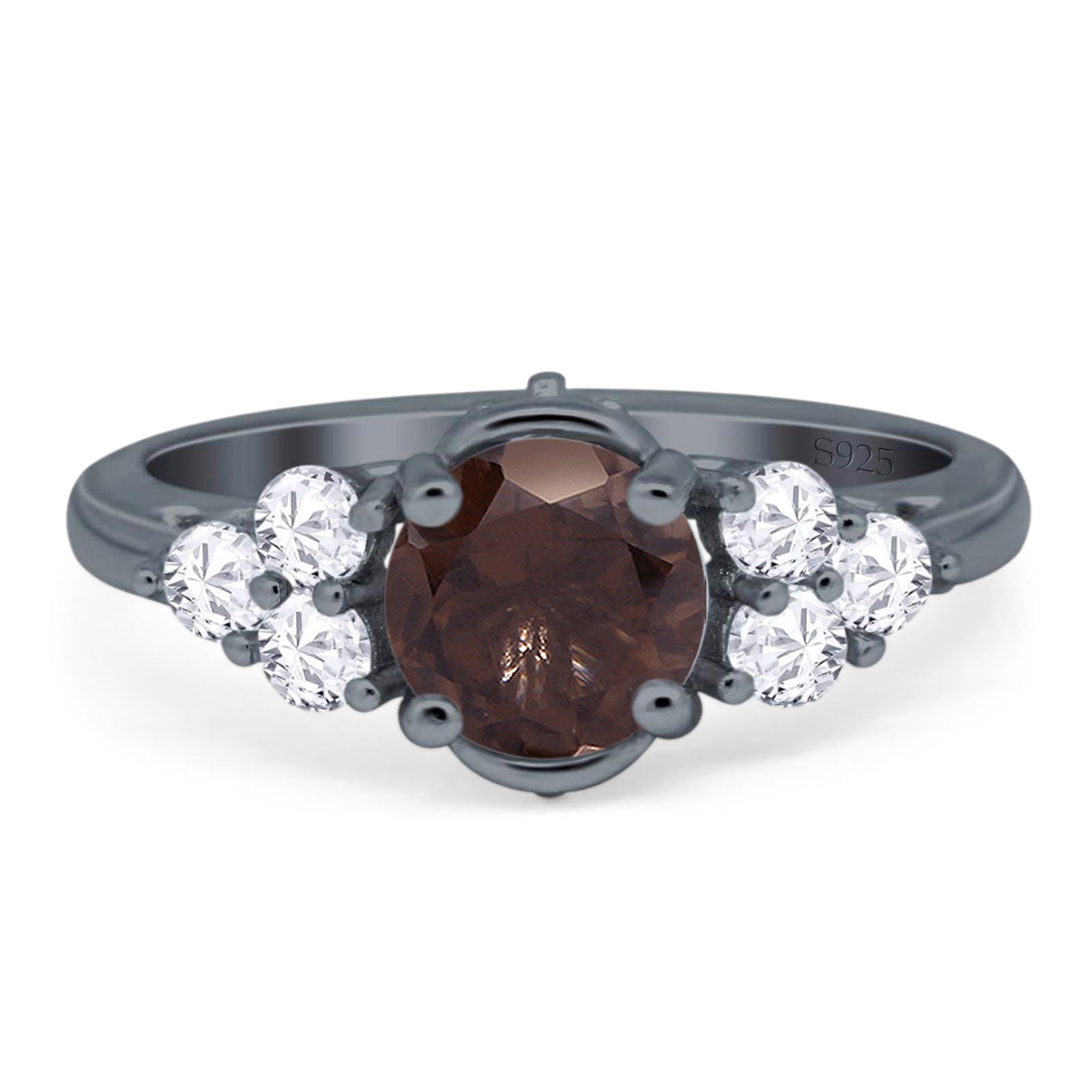Vintage Style Round Natural Stone Filigree Ring