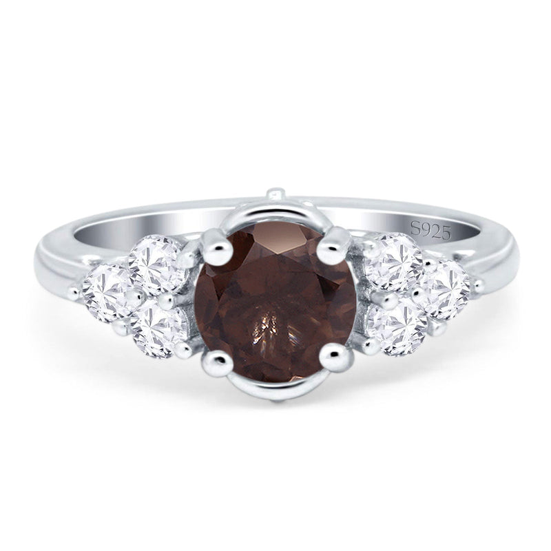 Vintage Style Round Natural Stone Filigree Ring