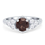Vintage Style Round Natural Stone Filigree Ring