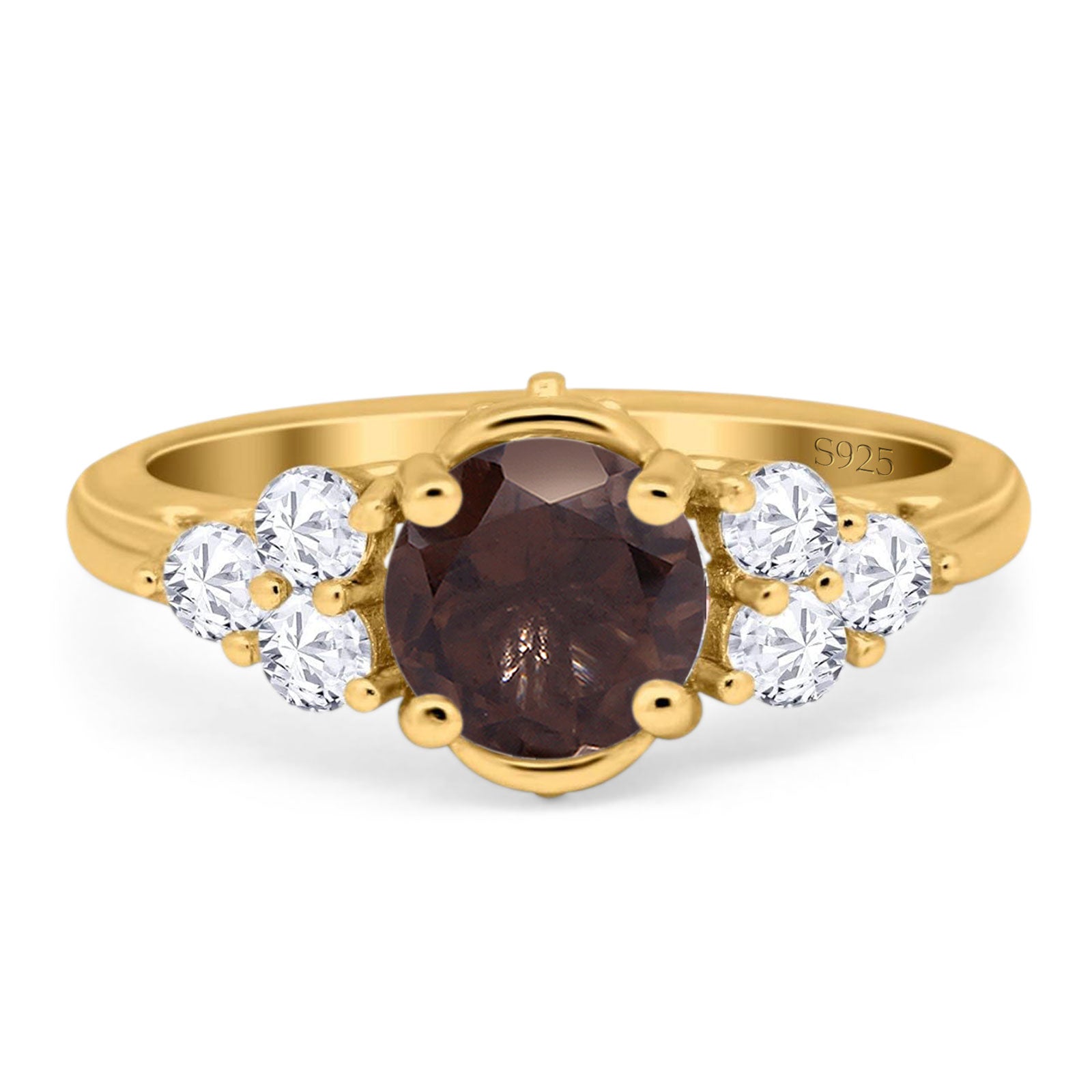 Vintage Style Round Natural Stone Filigree Ring