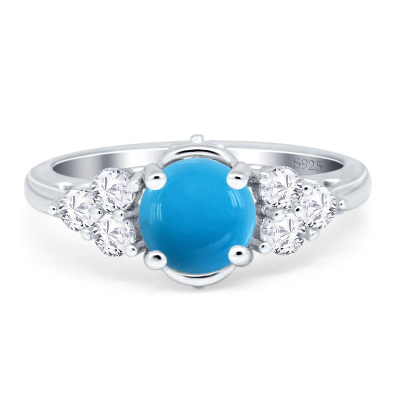 Vintage Style Round Natural Stone Filigree Ring