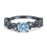 Round Natural Stone Filigree Beaded Ring