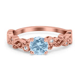 Round Natural Stone Filigree Beaded Ring