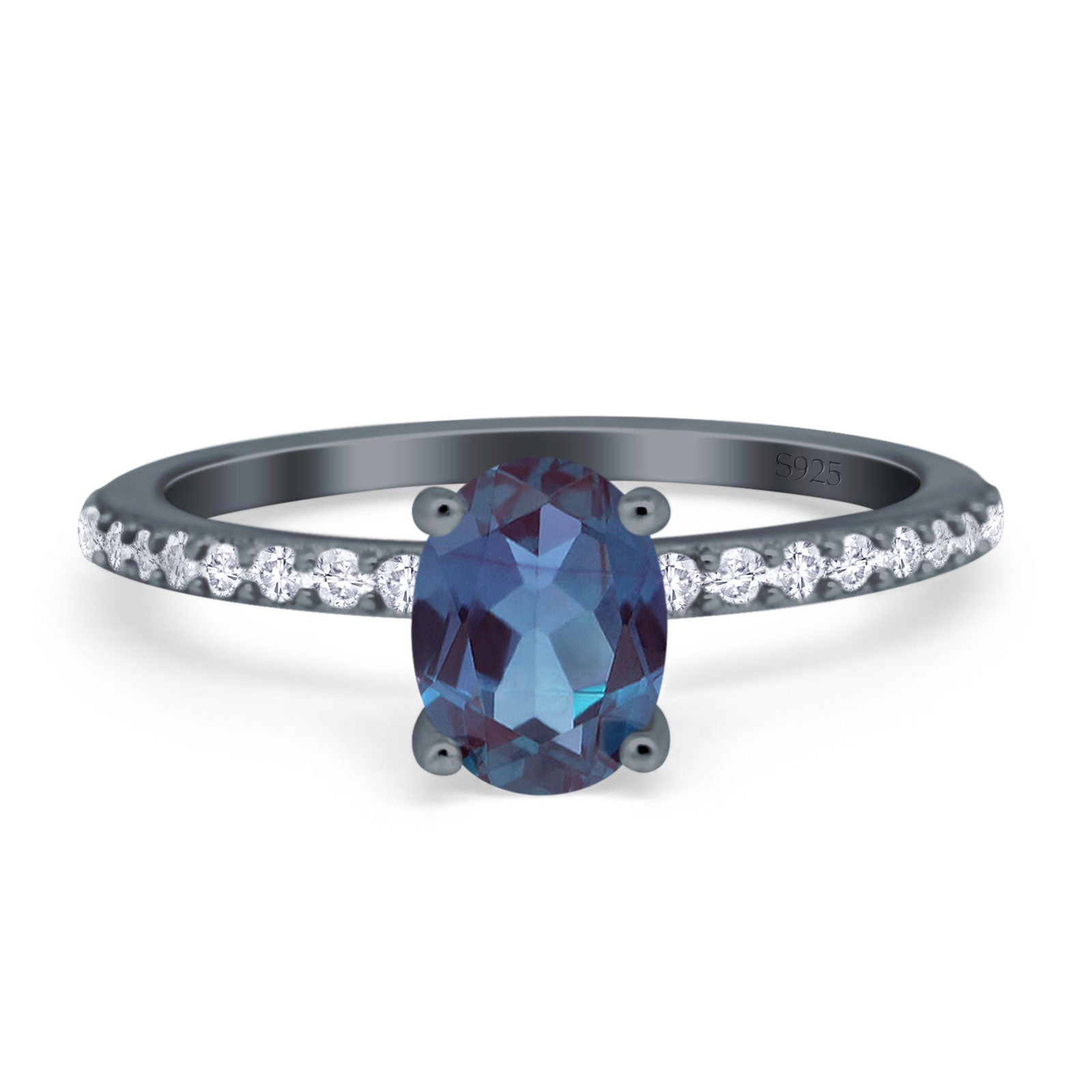 Vintage Style Oval Natural Stone Ring