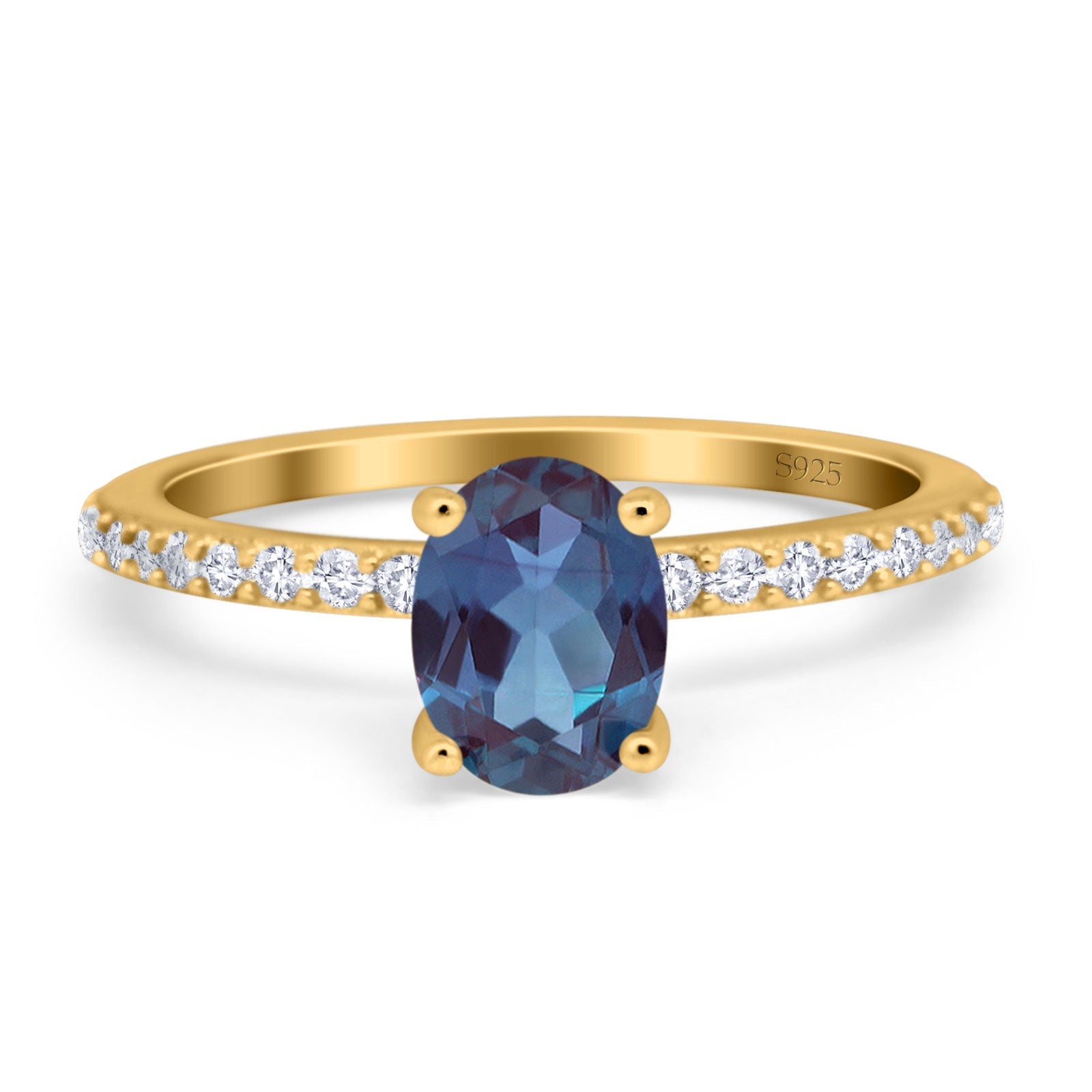 Vintage Style Oval Natural Stone Ring