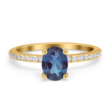 Vintage Style Oval Natural Stone Ring