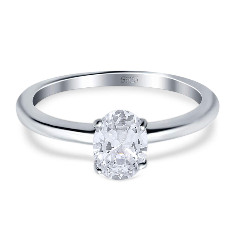 Art Deco Oval Natural Stone Solitaire Ring