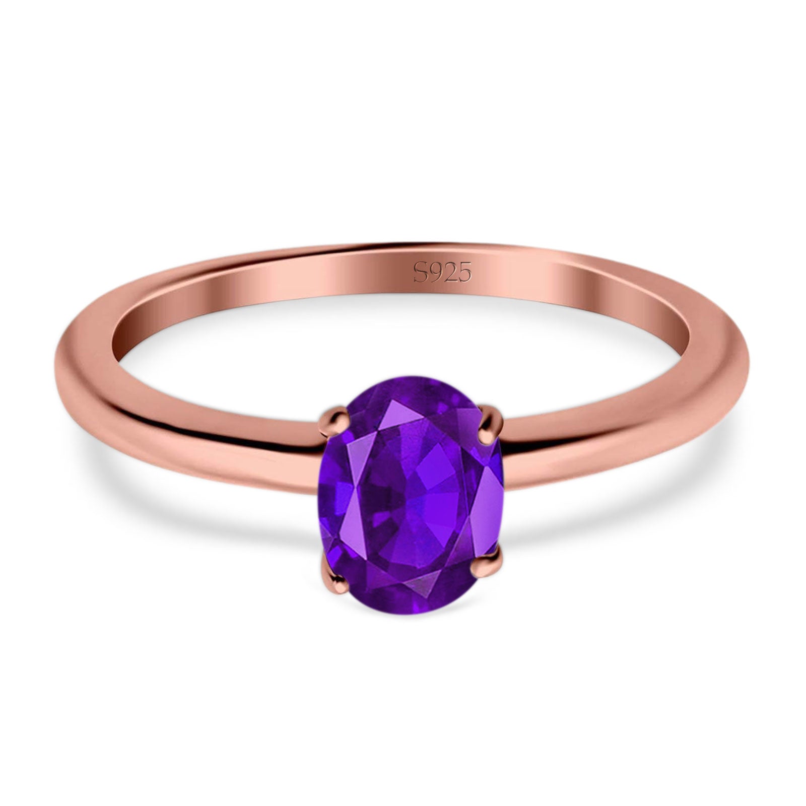 Art Deco Oval Natural Stone Solitaire Ring
