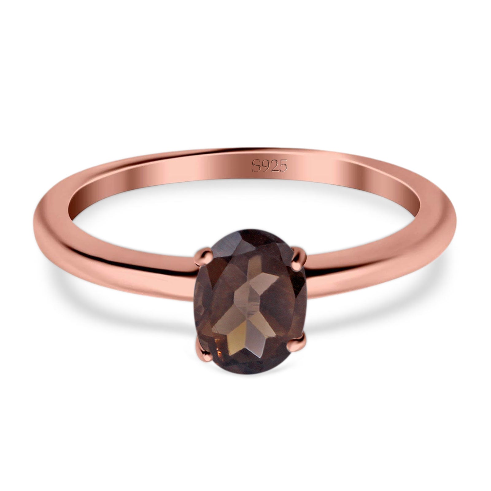 Art Deco Oval Natural Stone Solitaire Ring