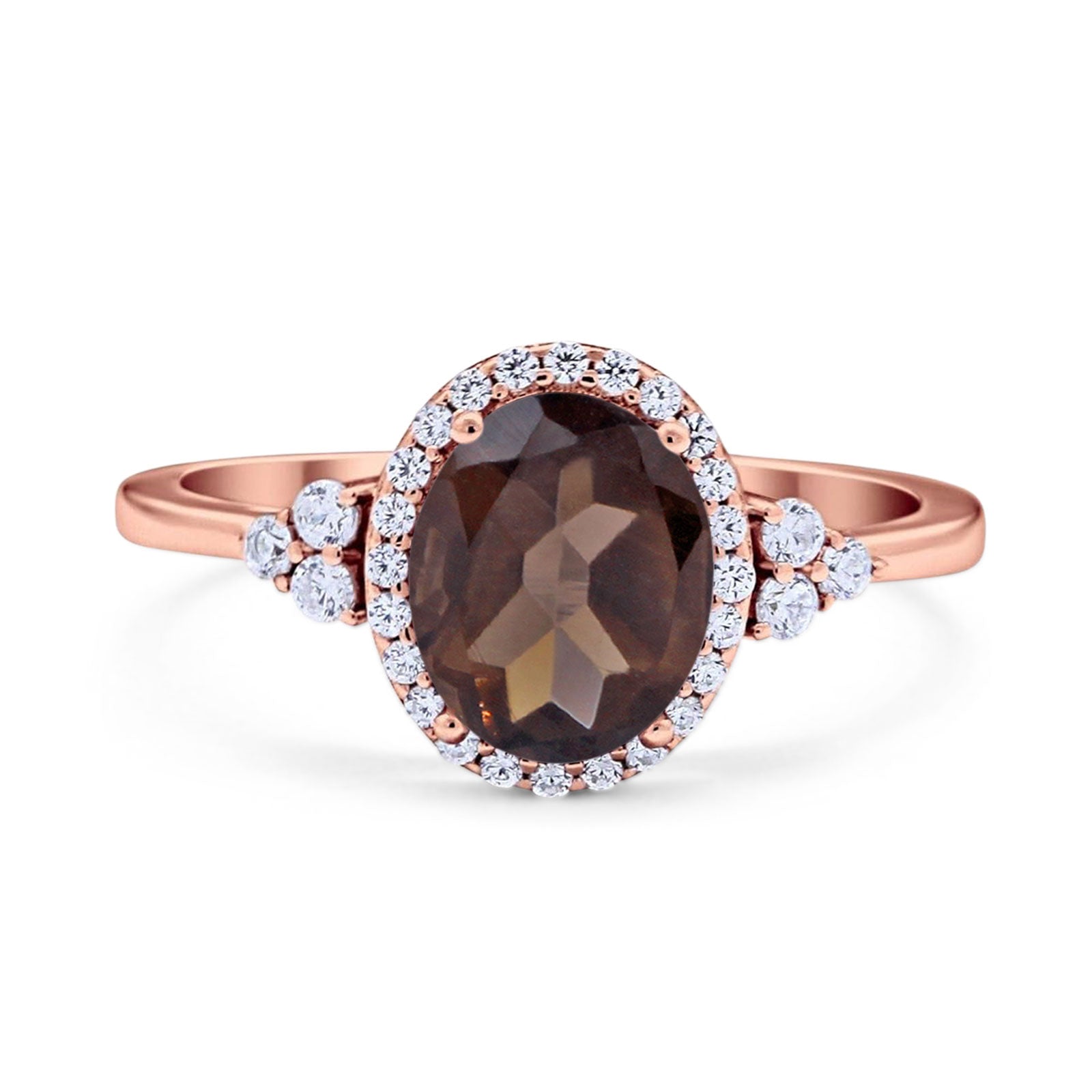 Art Deco Oval Natural Stone Wedding Ring