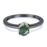 Oval Natural Stone Cathedral Ring