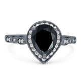 Pear Teardrop Natural Stone Wedding Ring