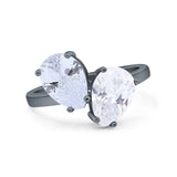 Pear Teardrop Natural Stone Wedding Ring