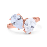 Pear Teardrop Natural Stone Wedding Ring