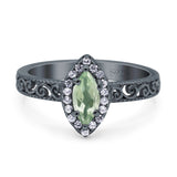 Marquise Halo Filigree Ring
