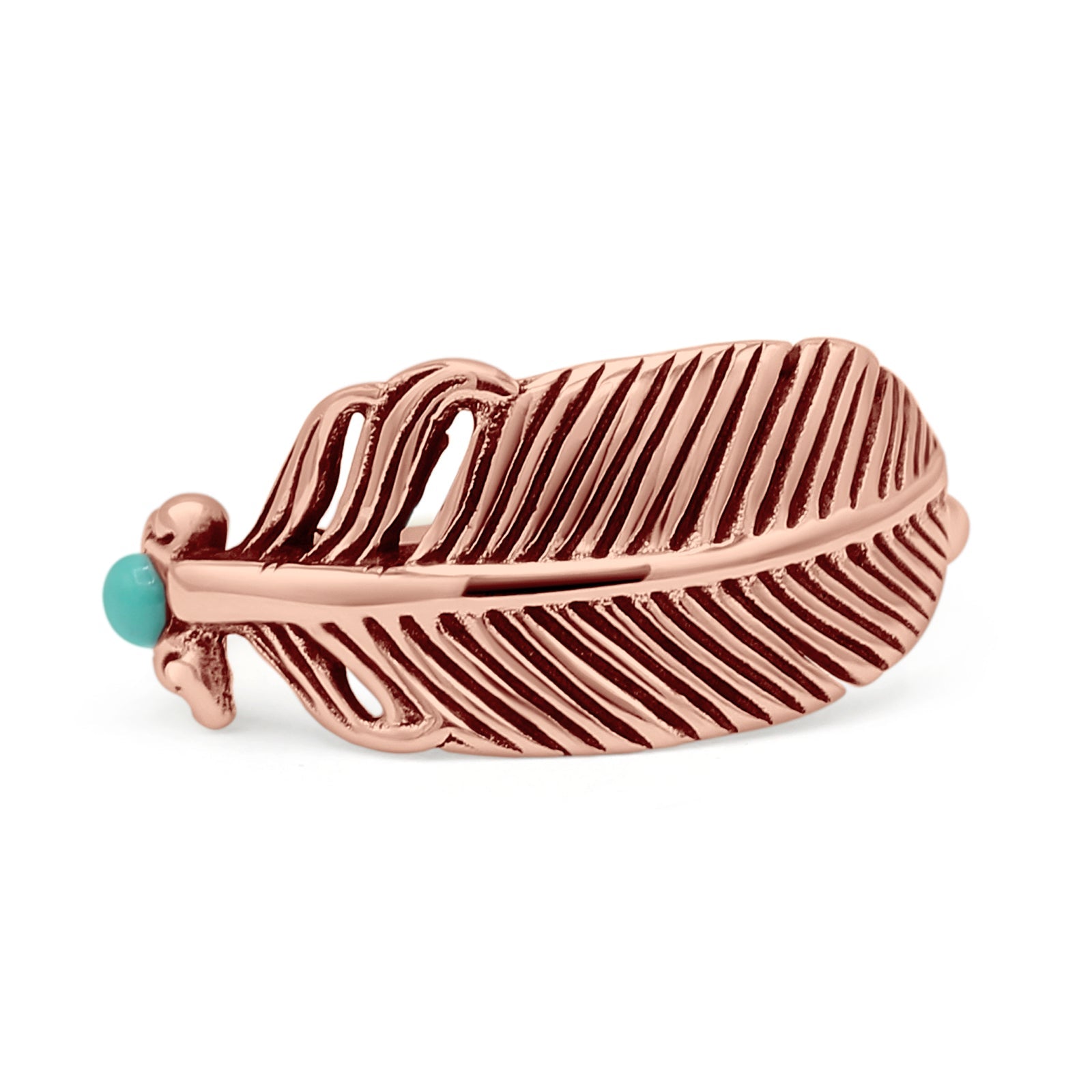 Oxidized Feather Ring