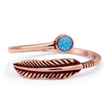 Oxidized Feather Ring