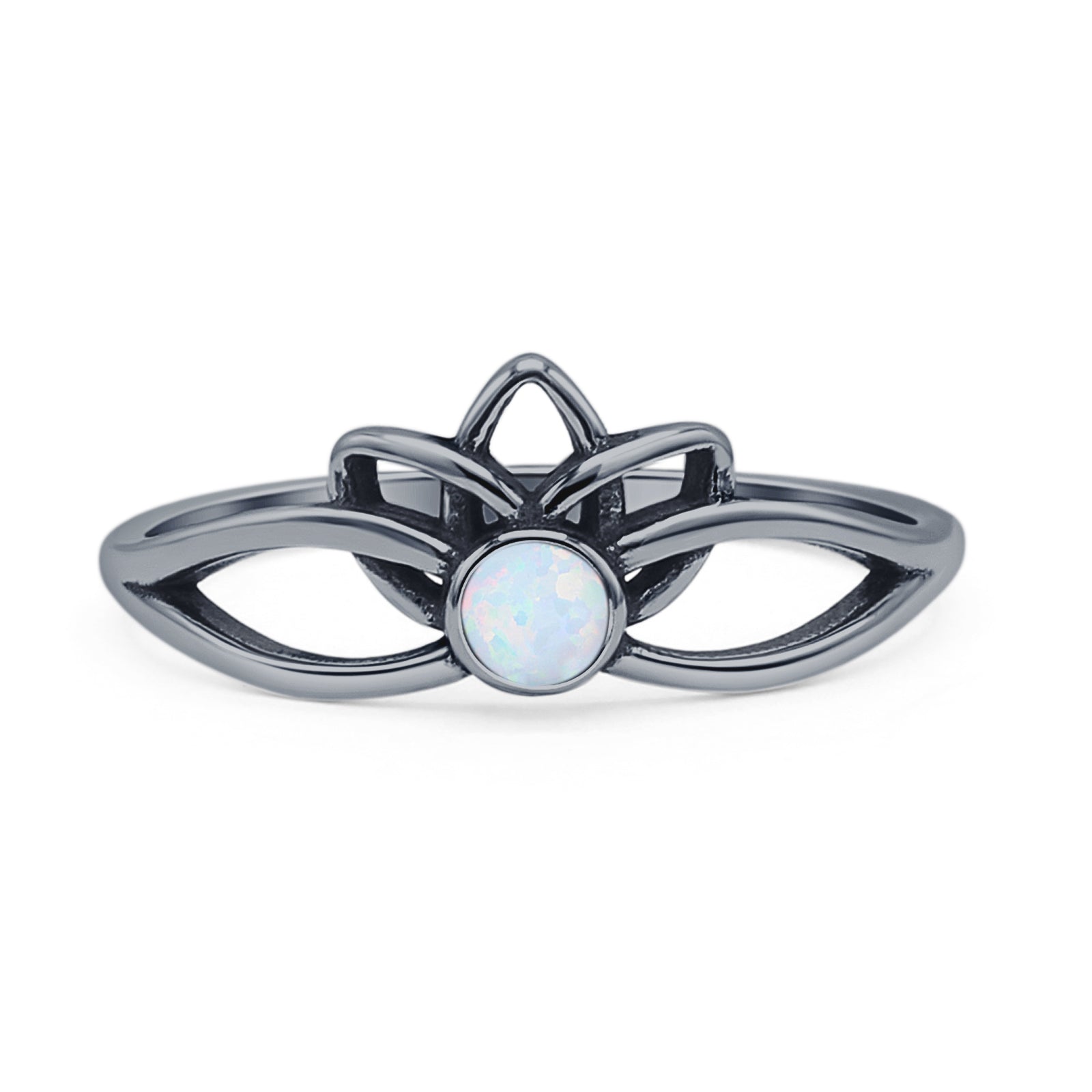 Oxidized Lotus Ring