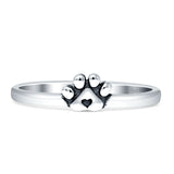 Paw Print Ring Oxidized 925 Sterling Silver