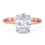 Art Deco Oval Natural Stone Solitaire Ring